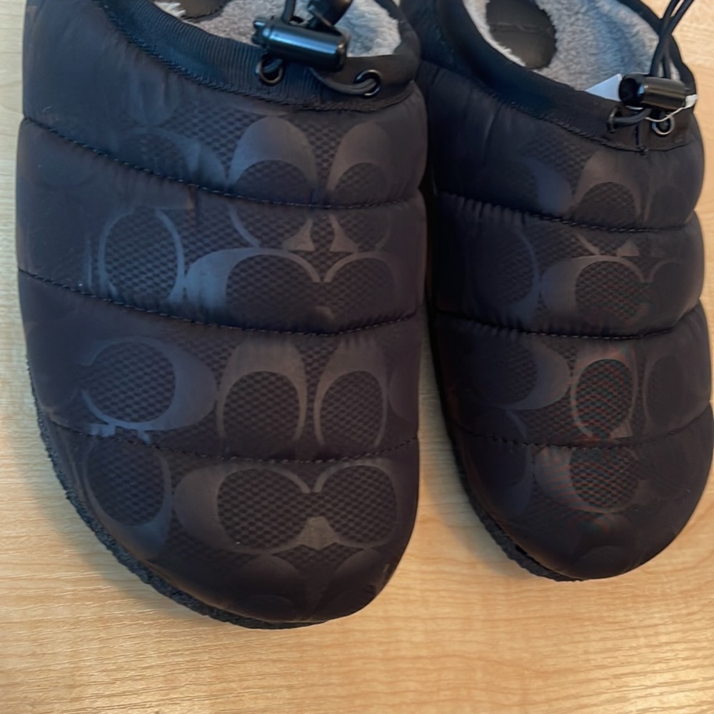 Coach Rachelle Monogram Quilted Nylon Drawstring Toggle-Slippers- 2 Colors - New - Picture 5 of 13